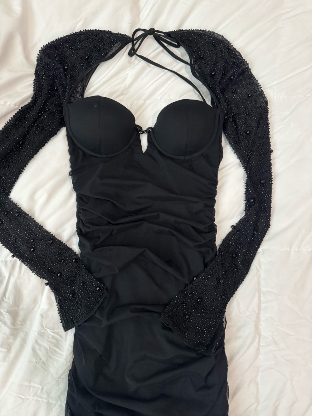 OhPolly Embellished Long Sleeve Mini
Dress - Size 4 NWOT